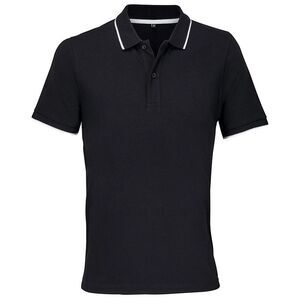 SOLS Unisex Adult Palermo Polo Shirt / Black/White